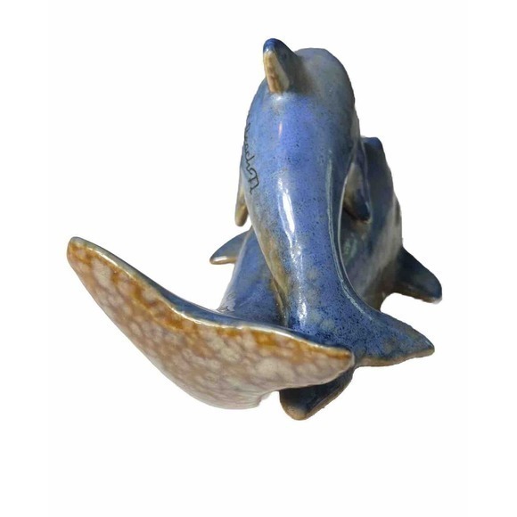 Pensacola Beach Ceramic Mom‎ & Baby Dolphin 8” L & 4 1/2” H Collectible - Picture 8 of 8